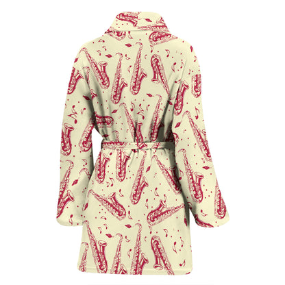 Saxophone Print Design LKS402 Women Bathrobe