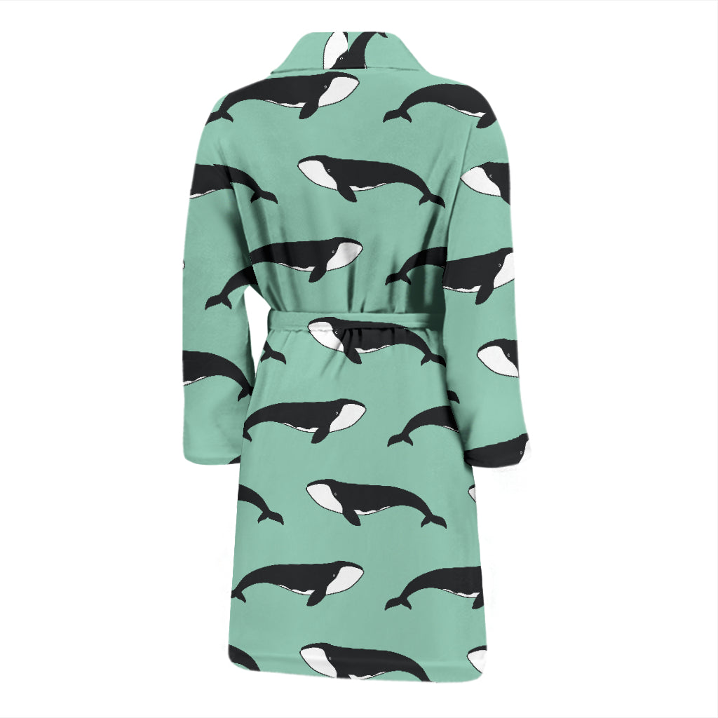 Whale Print Design LKS307 Men Bathrobe