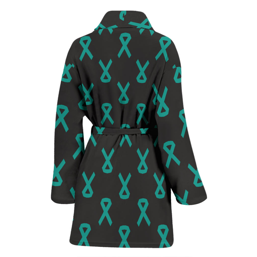 Ovarian cancer Pattern Print Design A01 Women Bathrobe