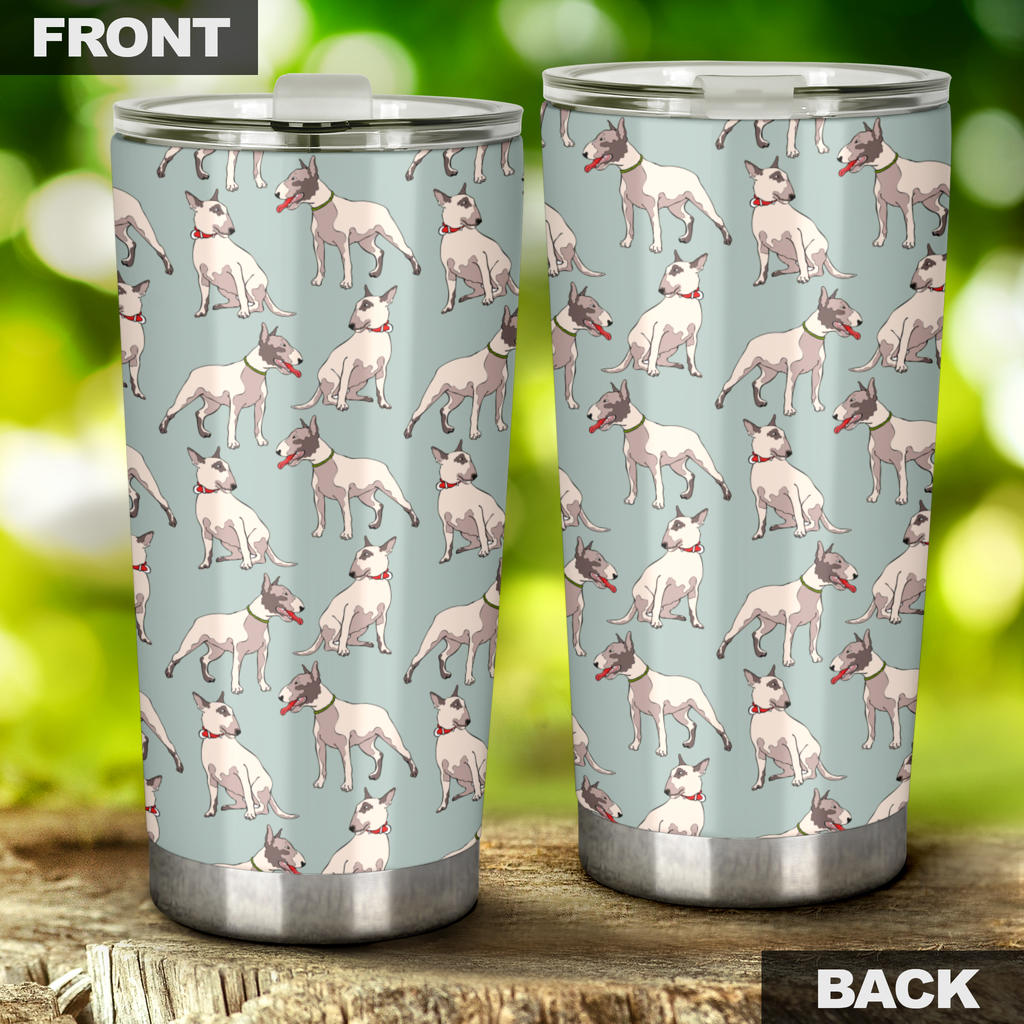 Bull Terrier Cute Print Pattern Tumbler