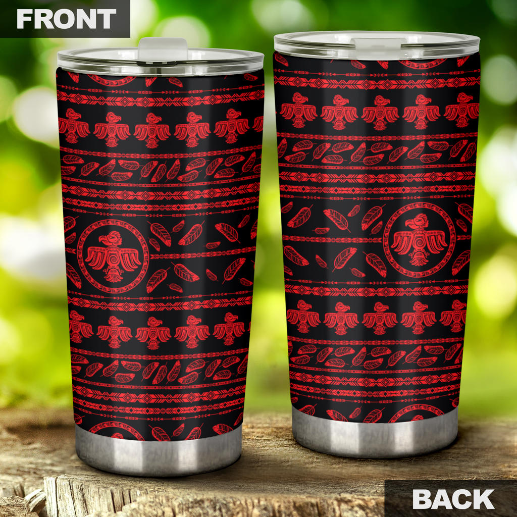 Native American Eagle Themed Print Tumbler