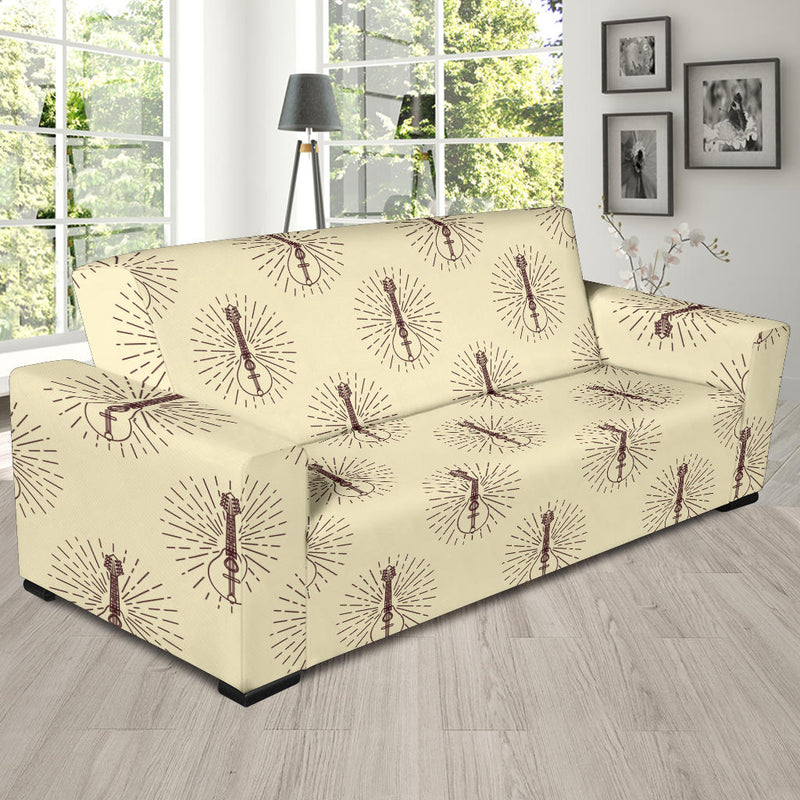 Mandolin Pattern Print Design 02 Sofa Slipcover