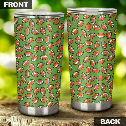 American Football on Green Design Tumbler