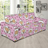 Sheep Cute Pattern Print Design 01 Sofa Slipcover