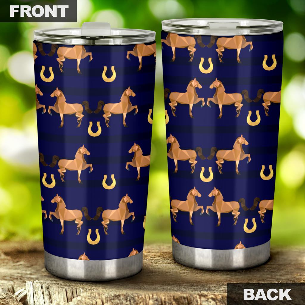 Horse Luxury Themed Pattern Print Tumbler