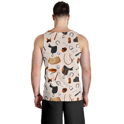 Equestrian Equipment Print Pattern Men Tank Top