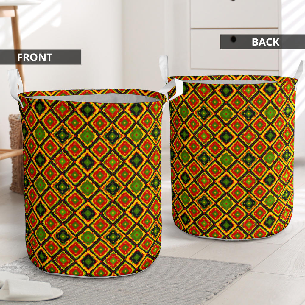 Rasta Reggae Color Pattern Laundry Basket