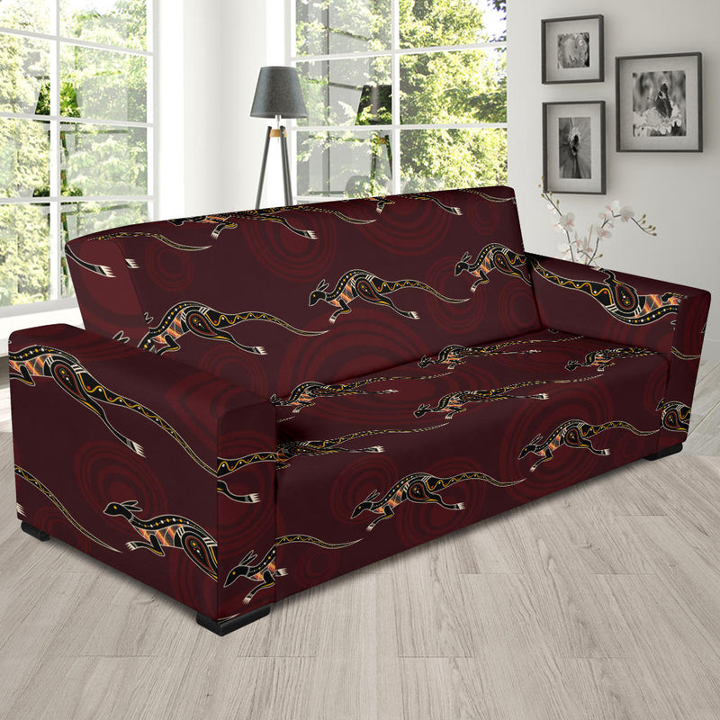 Kangaroos Pattern Print Design 05 Sofa Slipcover