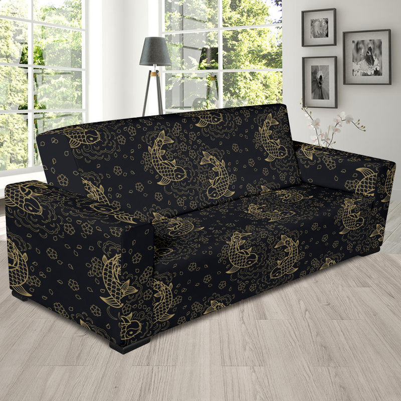 KOI Fish Pattern Print Design 02 Sofa Slipcover