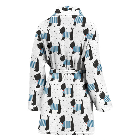 Scottish Terriers Print Design LKS3012 Women Bathrobe
