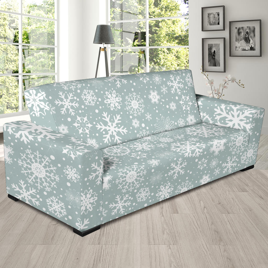 Snowflake Print Design LKS303 Sofa Slipcover