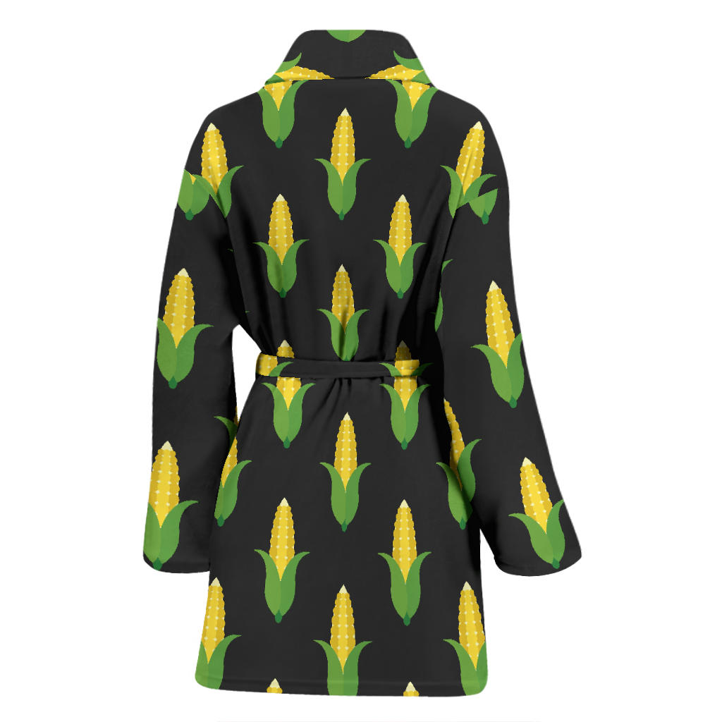 Corn Pattern Print Design 05 Women Bathrobe