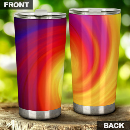 Vortex Twist Swirl Flame Themed Tumbler