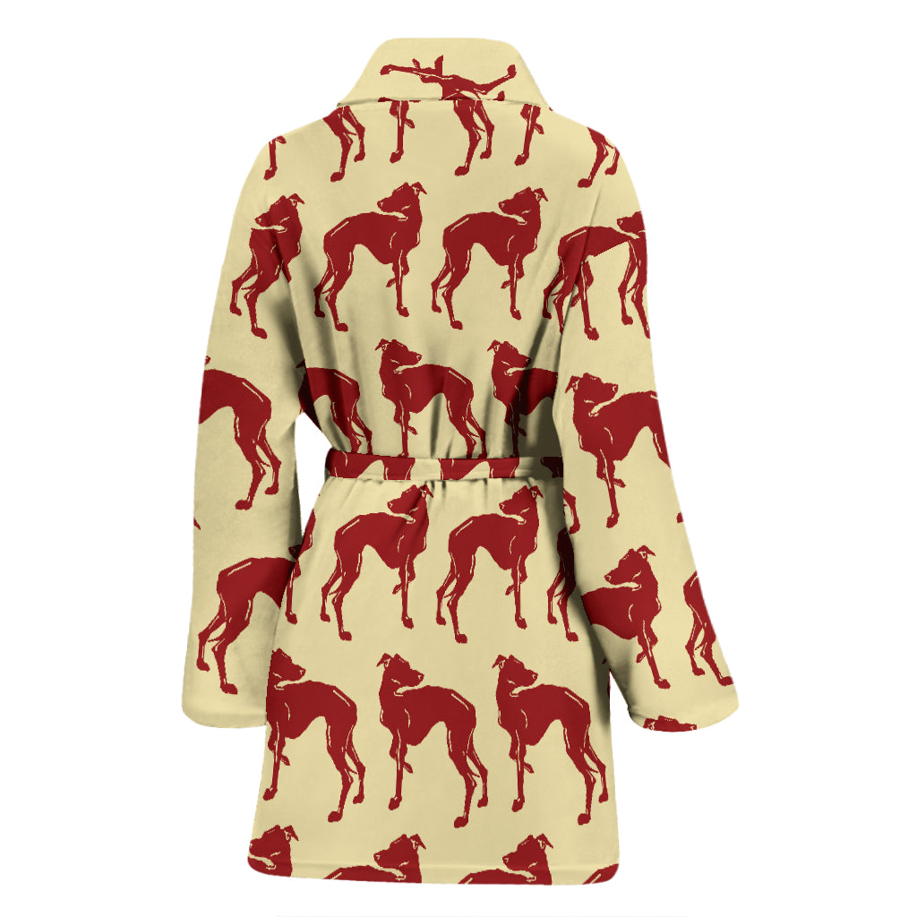 Whippets Print Design LKS301 Women Bathrobe