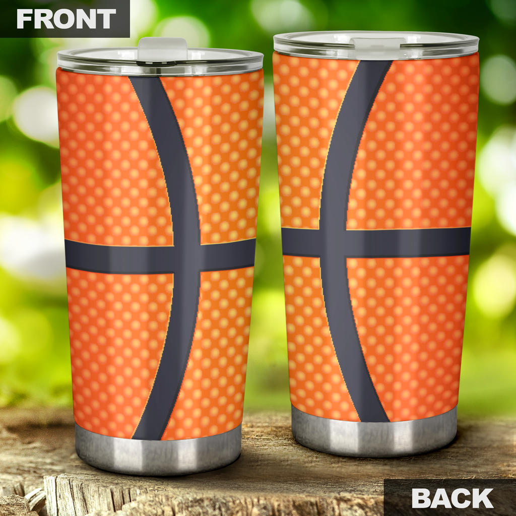 Basketball Texture Print Pattern Tumbler