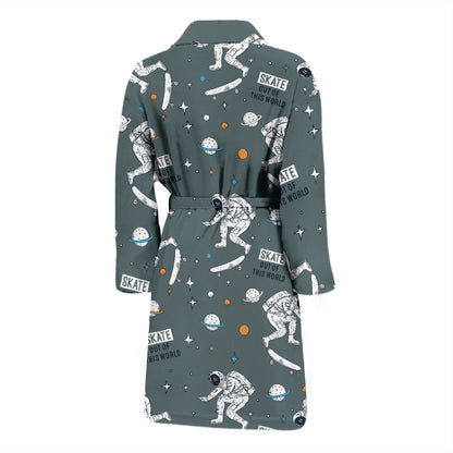 Skateboard Print Design LKS306 Men Bathrobe