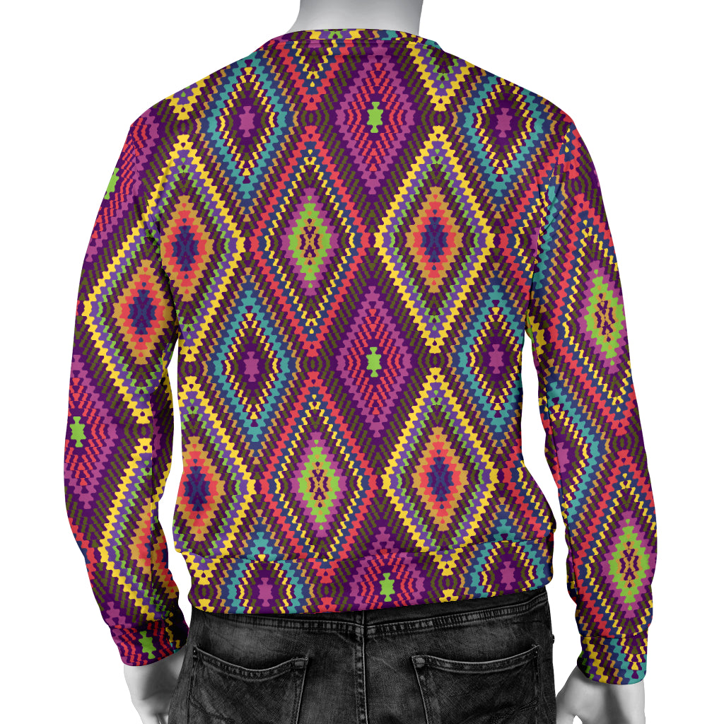 Southwestern Print  Men Long Sleeve Sweatshirt