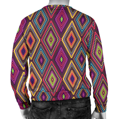 Southwestern Print  Men Long Sleeve Sweatshirt