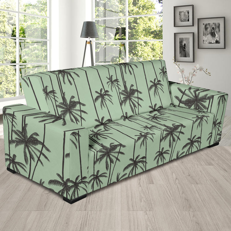 Palm Tree Pattern Print Design A04 Sofa Slipcover