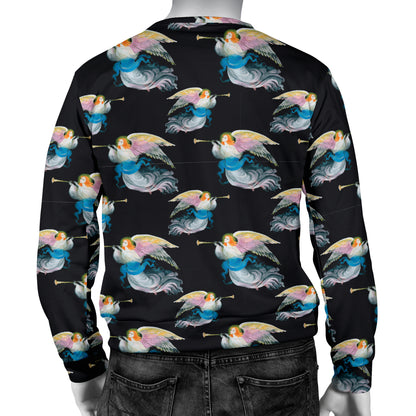 Angel with Wings Beautiful Design Print Men Long Sleeve Sweatshirt