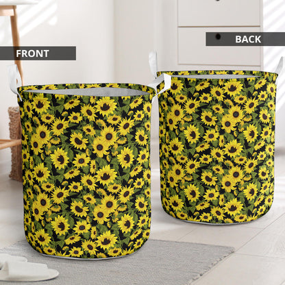 Sunflower Fresh Bright Color Print Laundry Basket