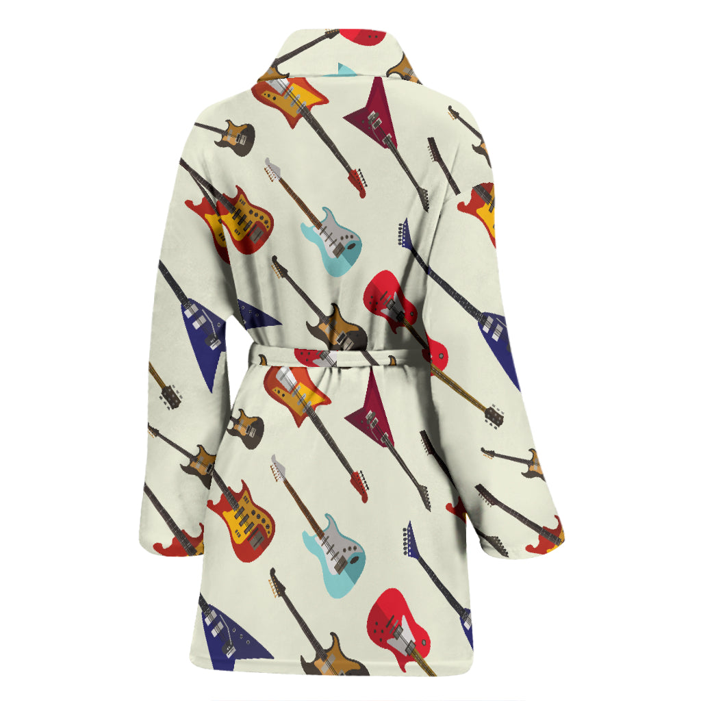 Electric Guitar Print Design LKS404 Women Bathrobe