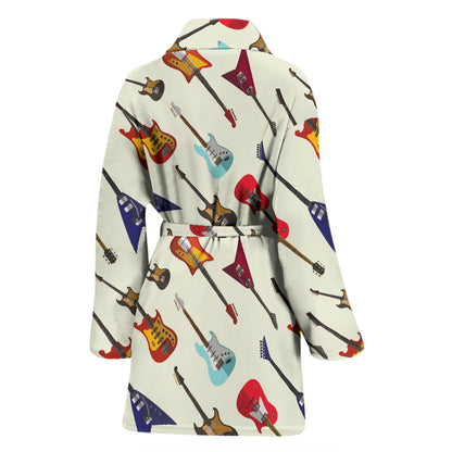 Electric Guitar Print Design LKS404 Women Bathrobe