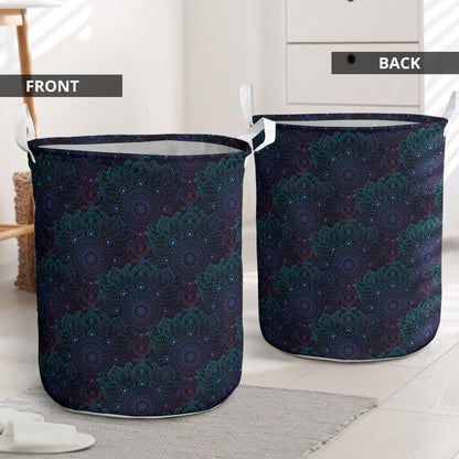 Boho Floral Mandala Laundry Basket