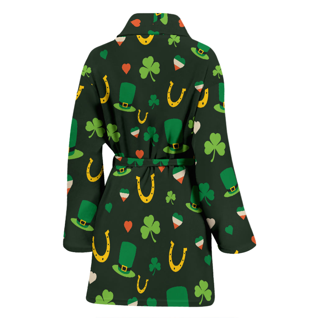 Shamrock Print Design LKS308 Women Bathrobe
