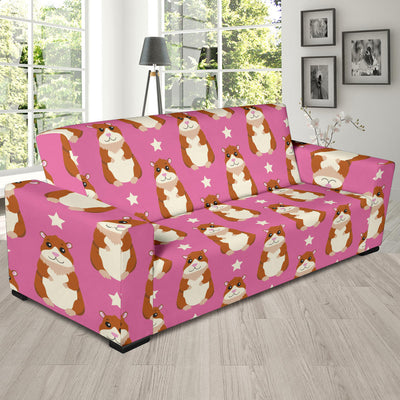 Hamster Cute Pattern Print Design 02 Sofa Slipcover