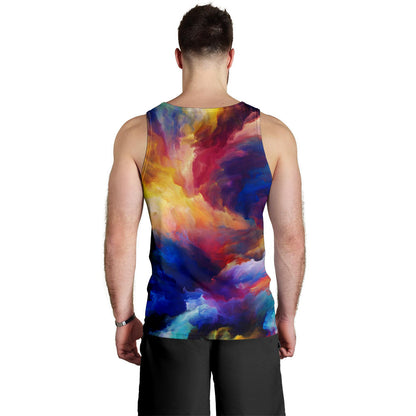 Vortex Twist Swirl Water Color Design Men Tank Top