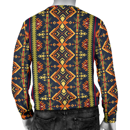 Kente Classic Design African Print Men Long Sleeve Sweatshirt