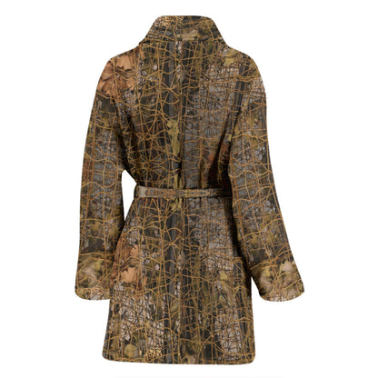 Camouflage Realtree Pattern Print Design 01 Women Bathrobe