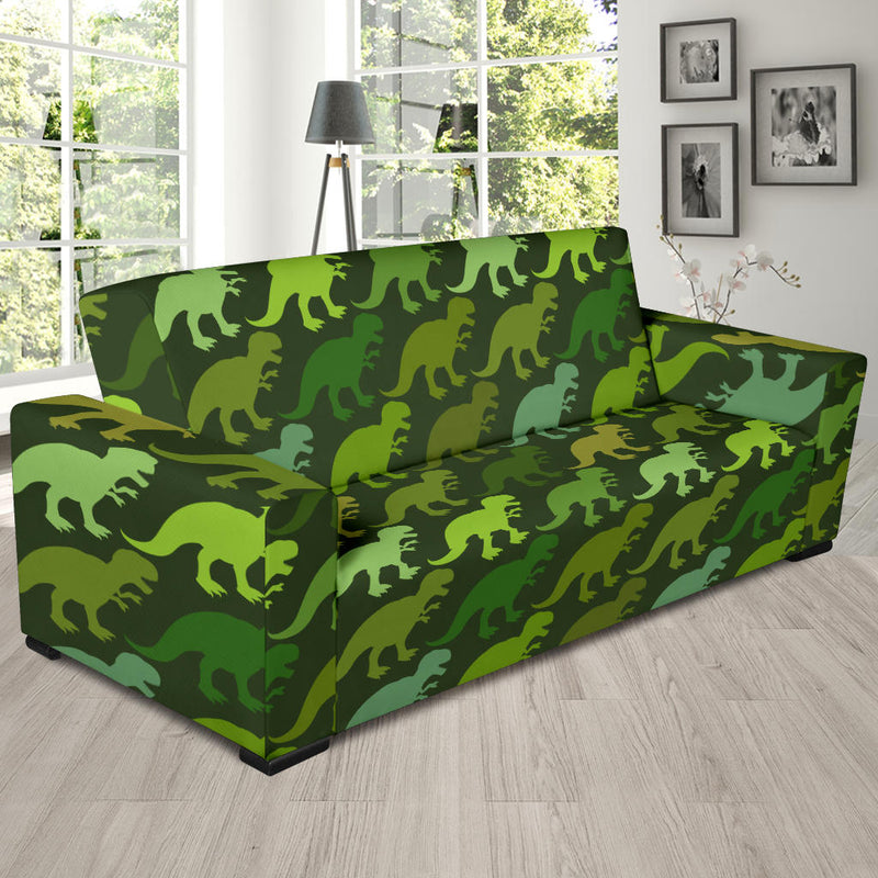 T Rex Pattern Print Design A03 Sofa Slipcover