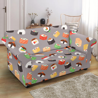 Sushi Print Design LKS307 Loveseat Couch Slipcover