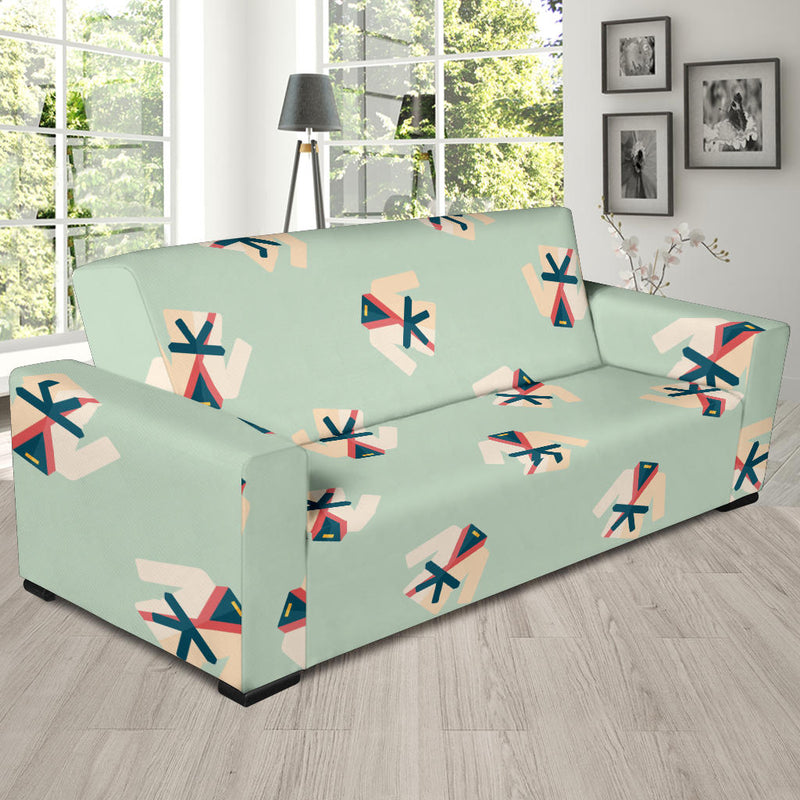 Karate Pattern Print Design 02 Sofa Slipcover