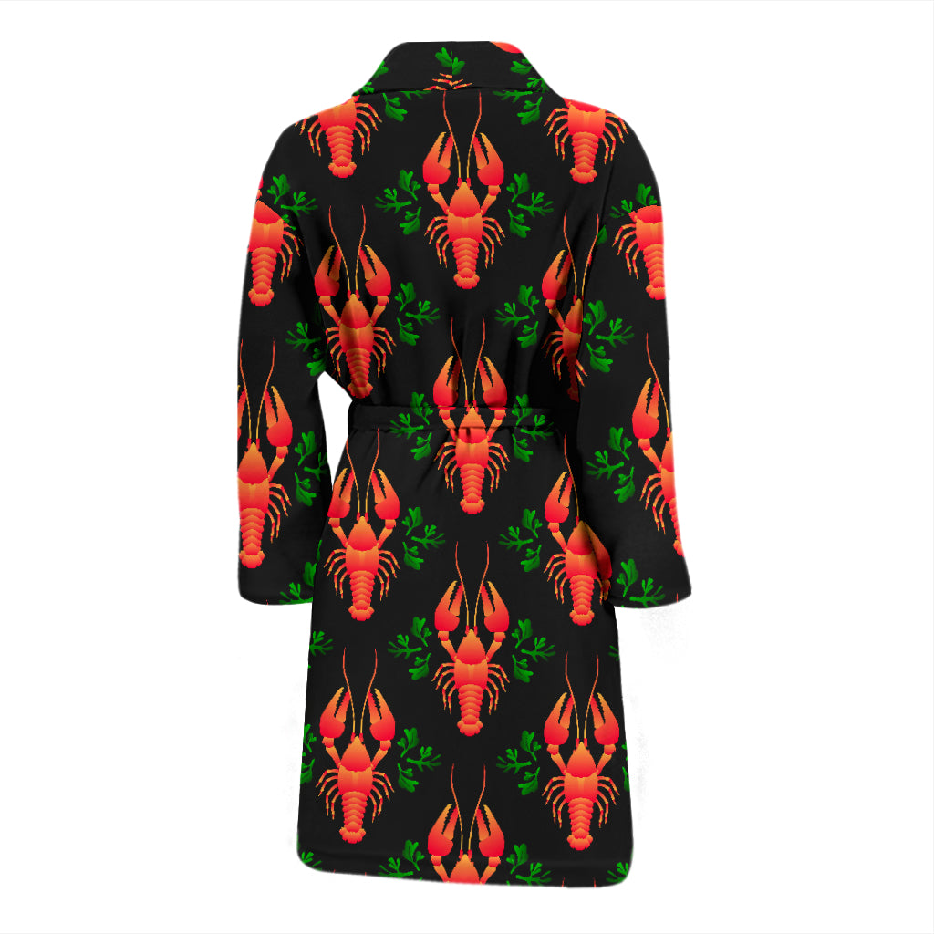 Lobster Print Design LKS403 Men Bathrobe