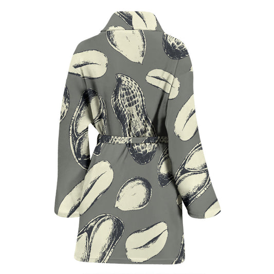 Peanut Pattern Print Design A01 Women Bathrobe