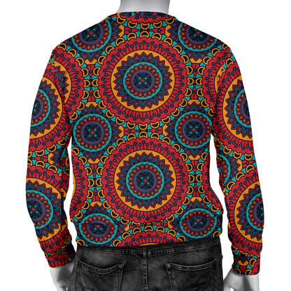 Bohemian Mandala Style Print Men Long Sleeve Sweatshirt
