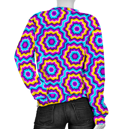 Optical illusion Techno Movement Women Long Sleeve Sweatshirt