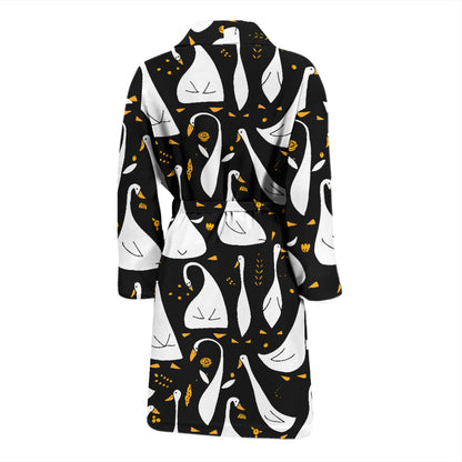 Goose Print Design LKS401 Men Bathrobe