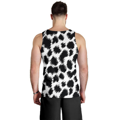 Cheetah Black Print Pattern Men Tank Top