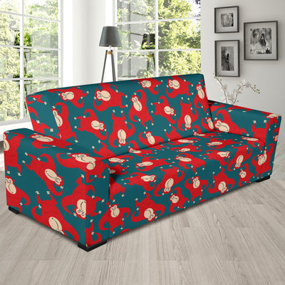 Chimpanzee Pattern Print Design 04 Sofa Slipcover