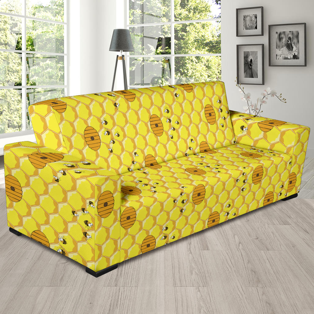 Honey Bee Print Design LKS303 Sofa Slipcover