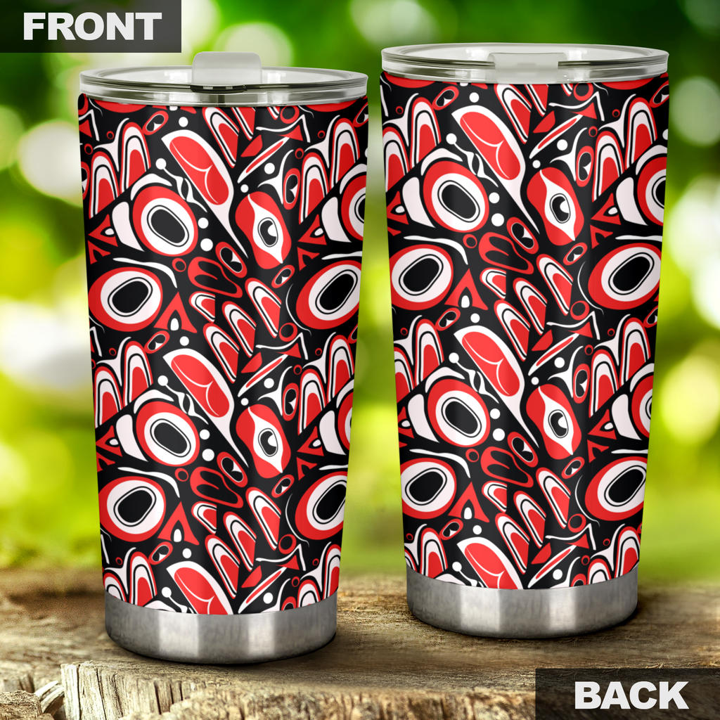 Totem Pole Texture Design Tumbler