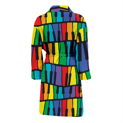 Piano Print Design LKS402 Men Bathrobe