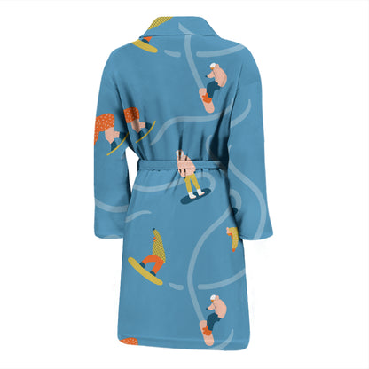 Snowboard Print Design LKS303 Men Bathrobe