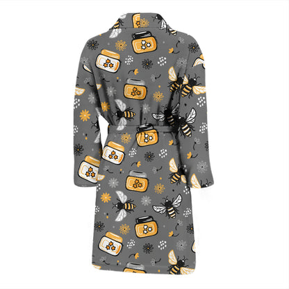 Honey Bee Print Design LKS301 Men Bathrobe
