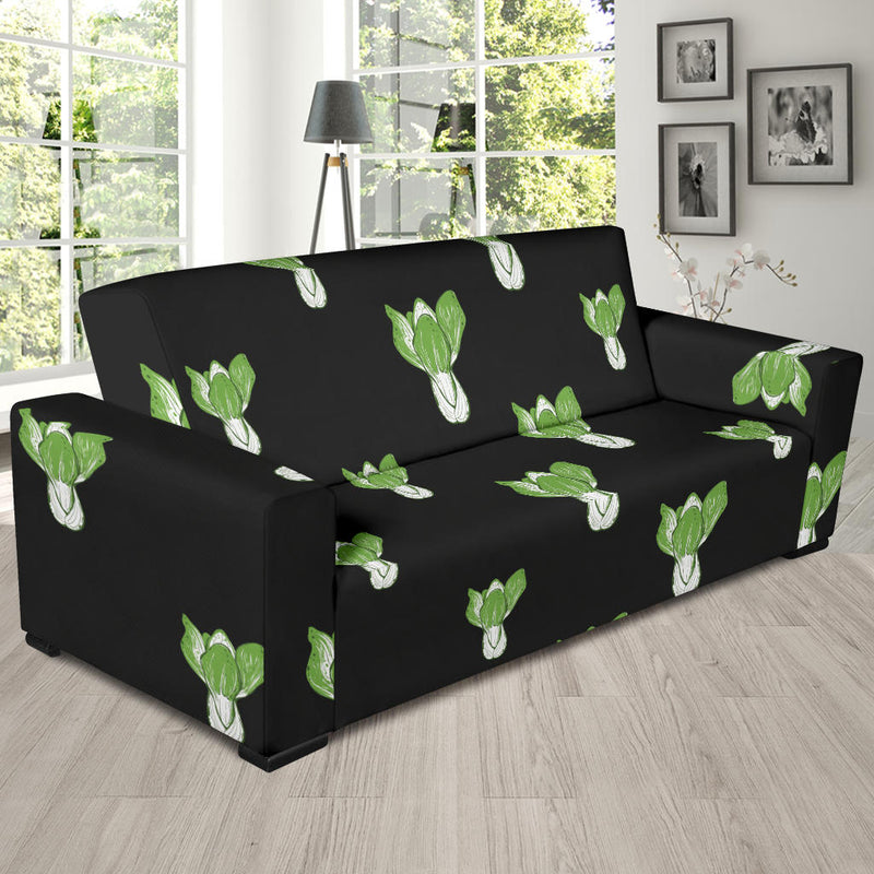 Kale Pattern Print Design 02 Sofa Slipcover