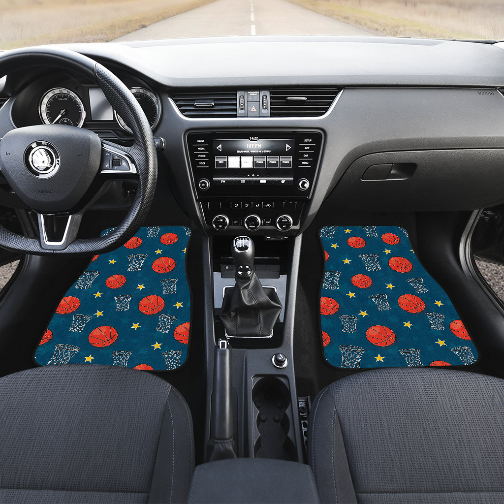Basketball Classic Print Pattern Car Floor Mats Front Back
